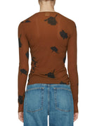 maglia jersey floreale caramello - max mara leisure - maglia