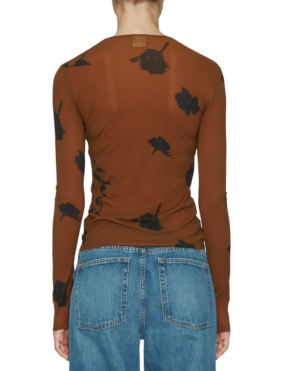 maglia jersey floreale caramello - max mara leisure - maglia