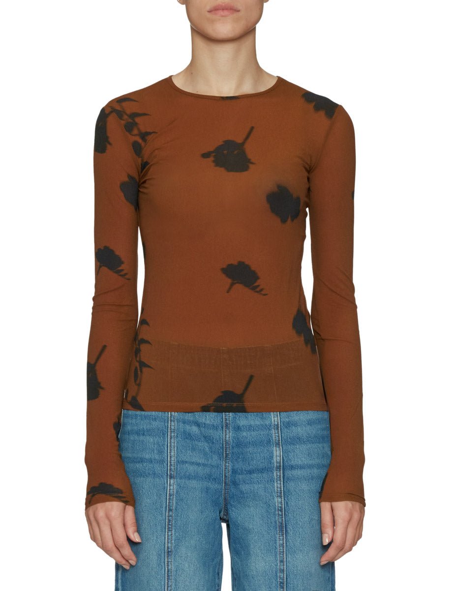 maglia jersey floreale caramello - max mara leisure - maglia