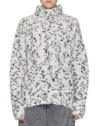 maglia over mohair panna nero - alysi - pullover