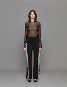 maglia the joni tulle black - Frida SRL