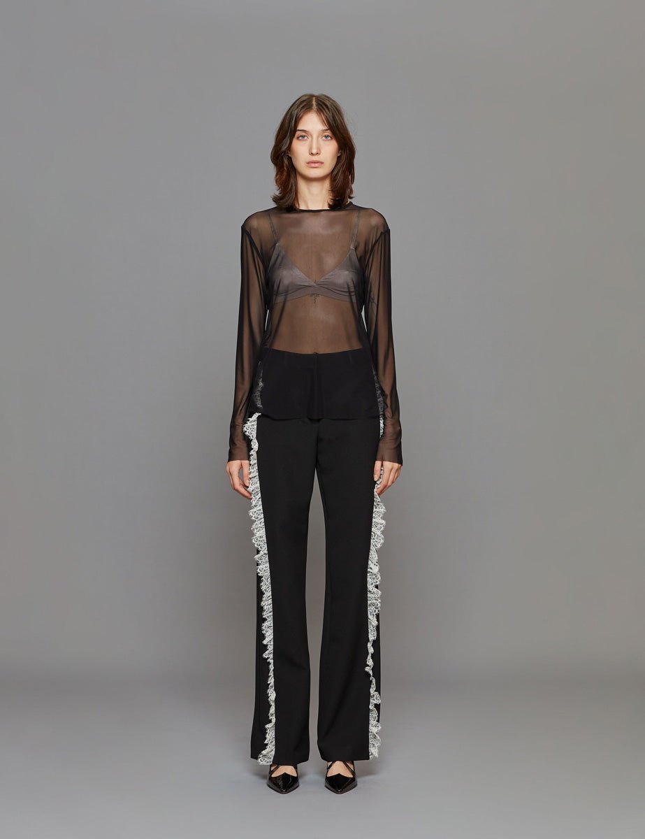 maglia the joni tulle black - Frida SRL