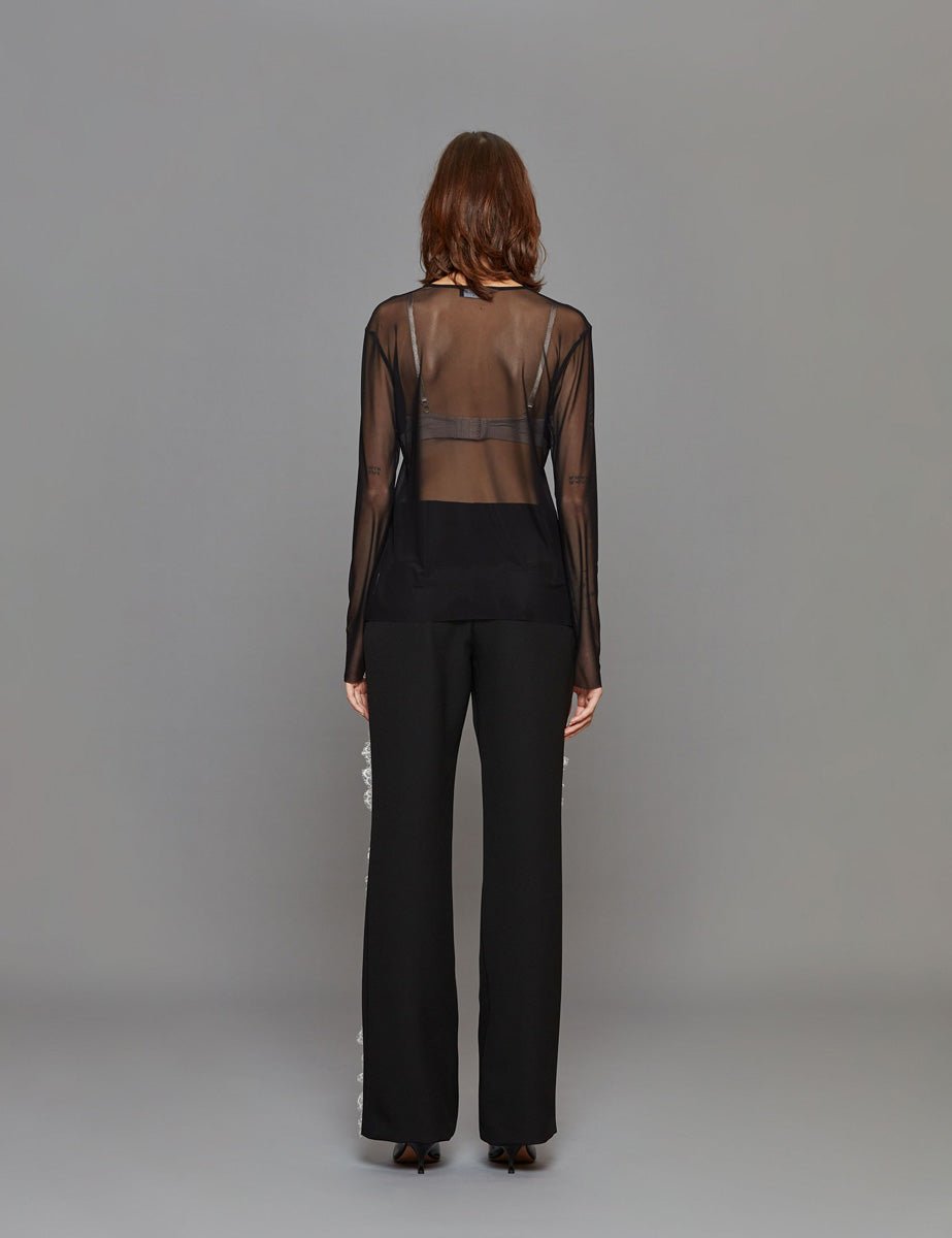 maglia the joni tulle black - hebe studio - maglia