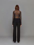 maglia the joni tulle black - Frida SRL