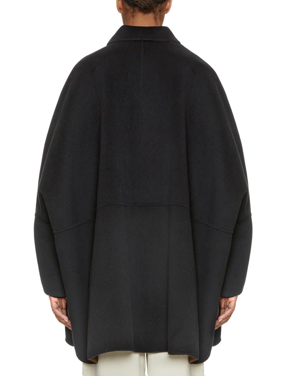 mantella tessuto double blu scuro - beatrice b - cappotto