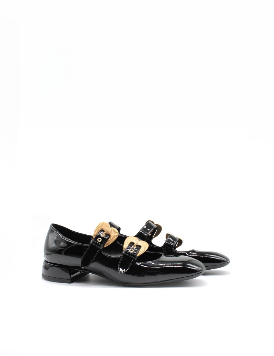 mary jane doppia fibbia nero - Frida SRL