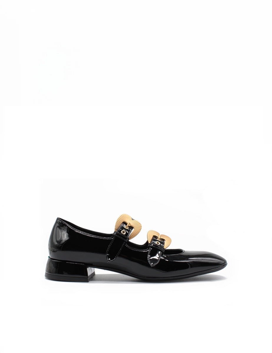 mary jane doppia fibbia nero - Frida SRL
