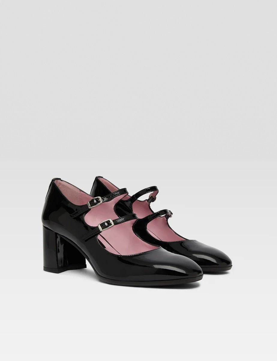 mary jane doppio cinturino black - carel paris - mary jane