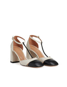maryjane bicolore avorio nero - Frida SRL