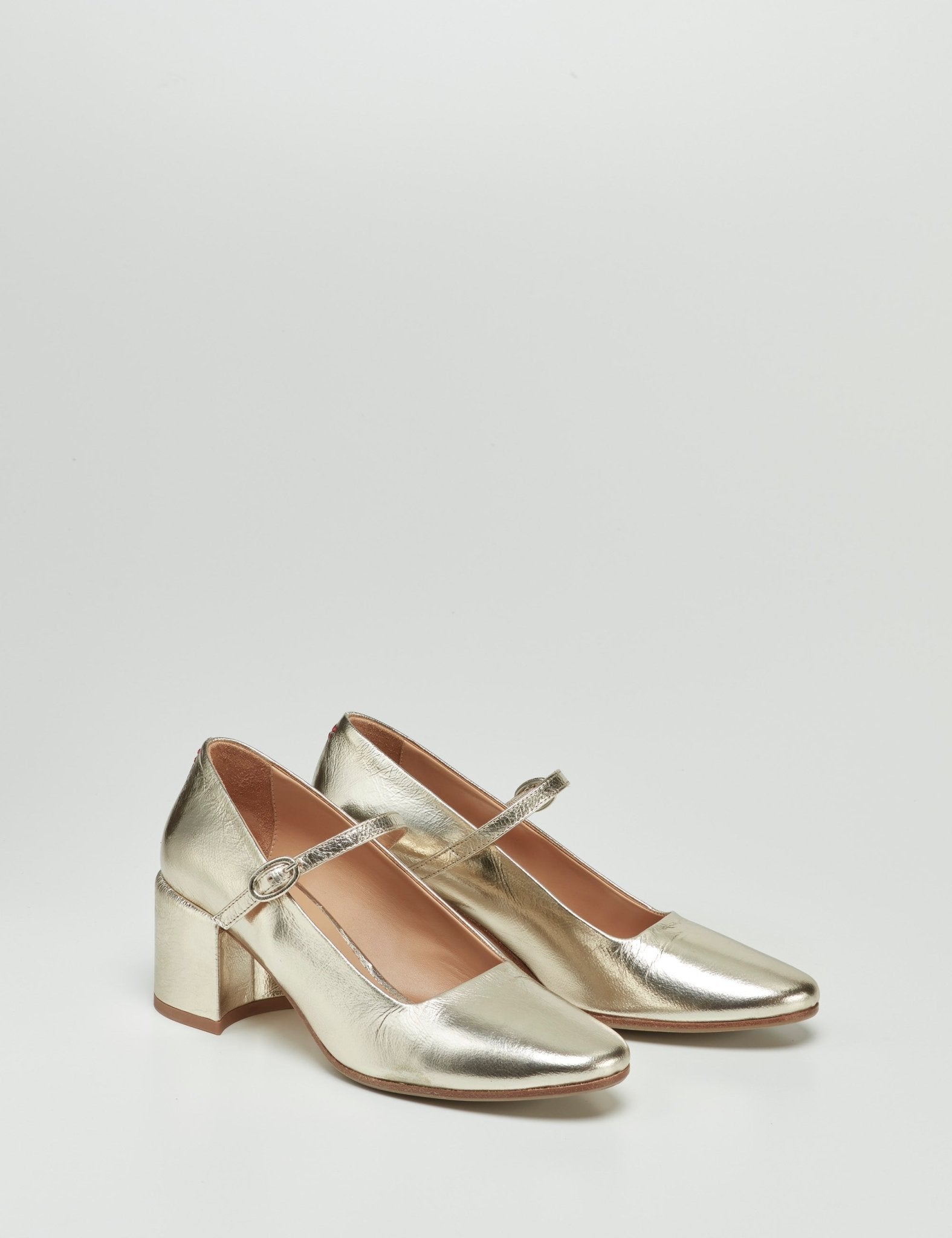 maryjane tacco quadrato platino - halmanera - mary jane