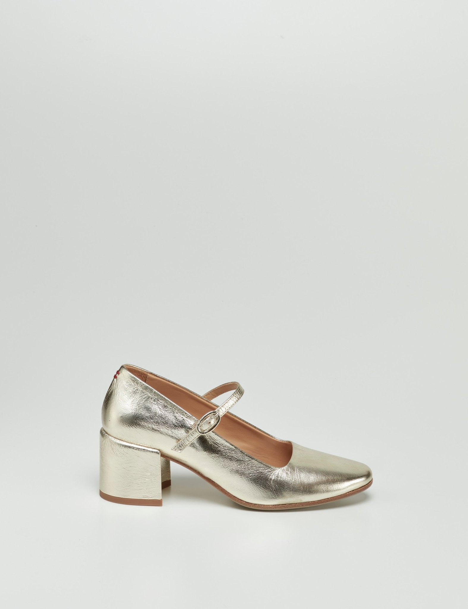 maryjane tacco quadrato platino - halmanera - mary jane
