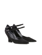 maryjane zeppa velour nero - alchimia - mary jane