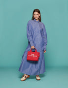 maxicamicia gianfri riga azzurro bianco - jejia - camicia manica lunga