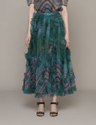 maxigonna dahlia chevron viridian - ulla johnson - gonna