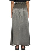 maxigonna raso verdone - max mara leisure - gonna