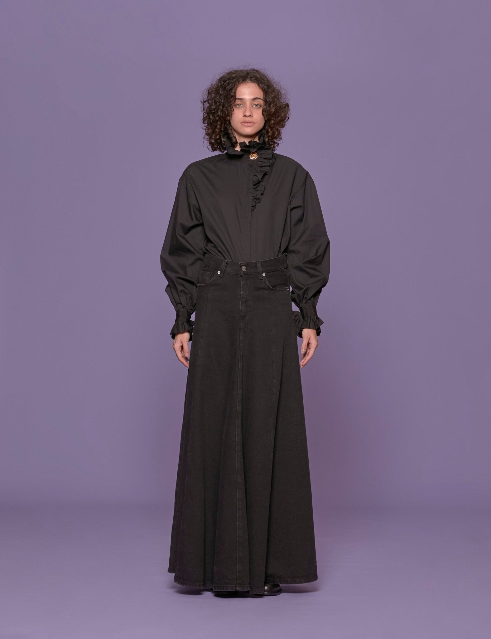 maxigonna serenity nero - Frida SRL