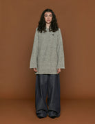 maxipull grigio melange - n21 alessandro dell'acqua - pullover