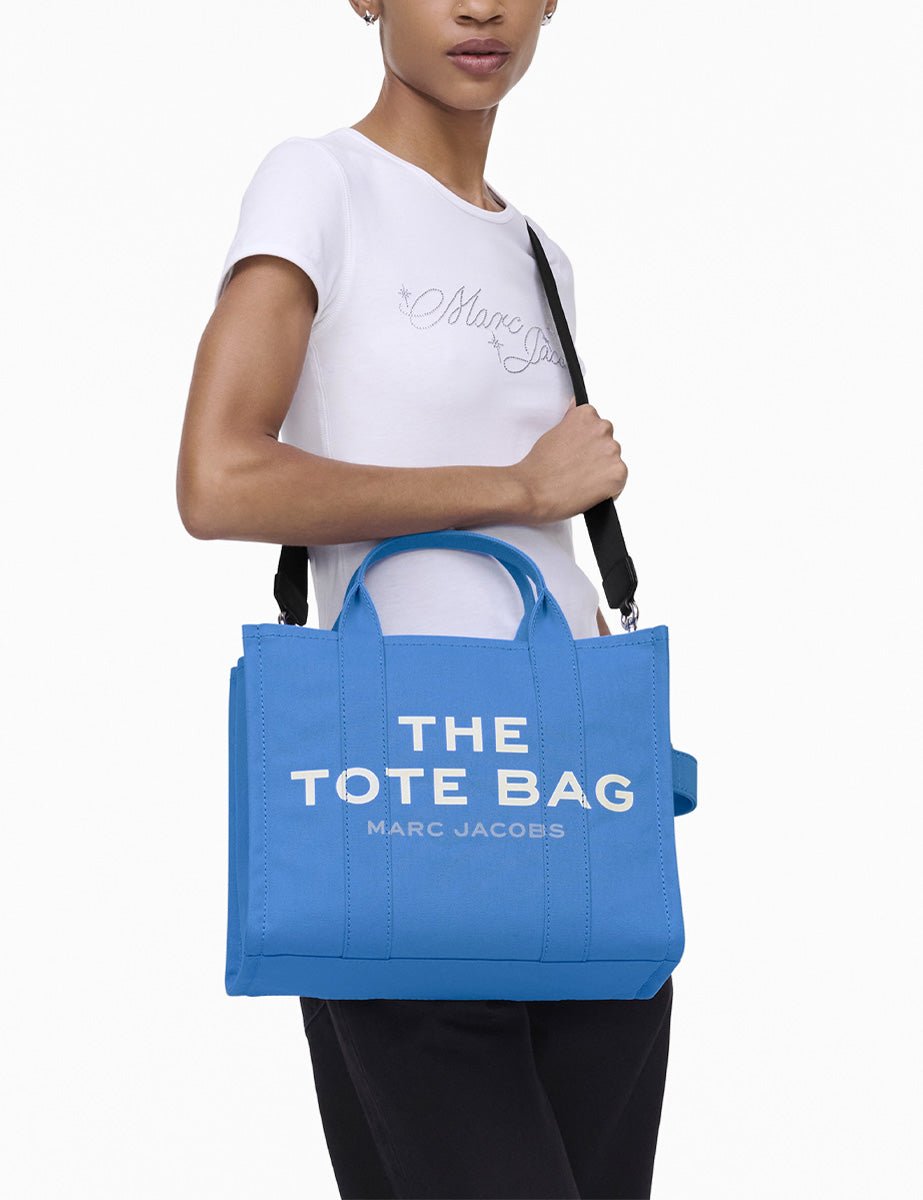 medium tote bag canvas spring blue - Frida SRL