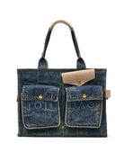 medium tote bag jeans dark wash indigo - marc jacobs - shopper