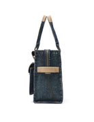 medium tote bag jeans dark wash indigo - marc jacobs - shopper