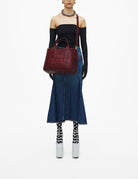 medium tote bag leather cherry - marc jacobs - shopper