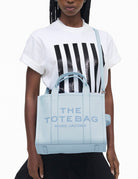 medium tote bag leather cloud blue - Frida SRL