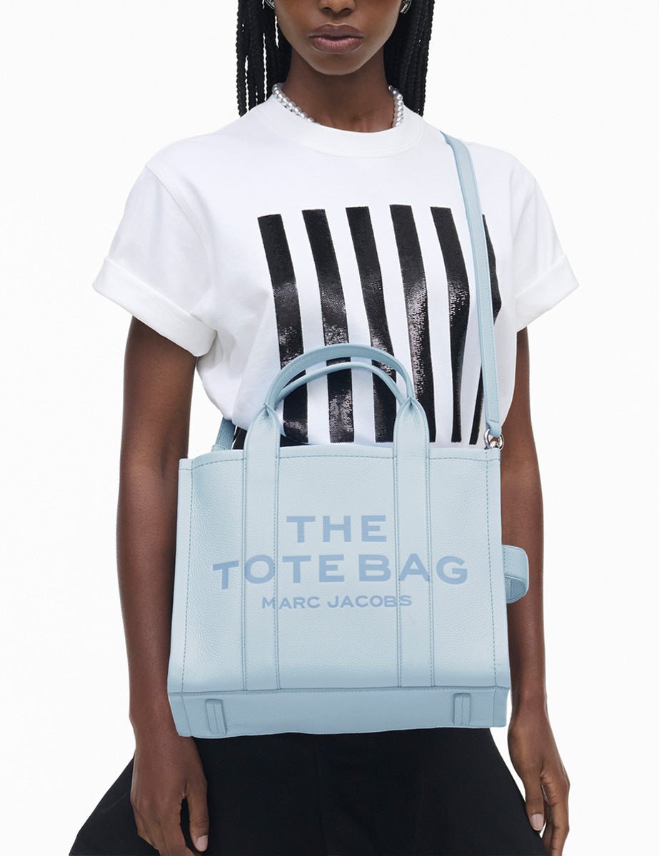 medium tote bag leather cloud blue - Frida SRL