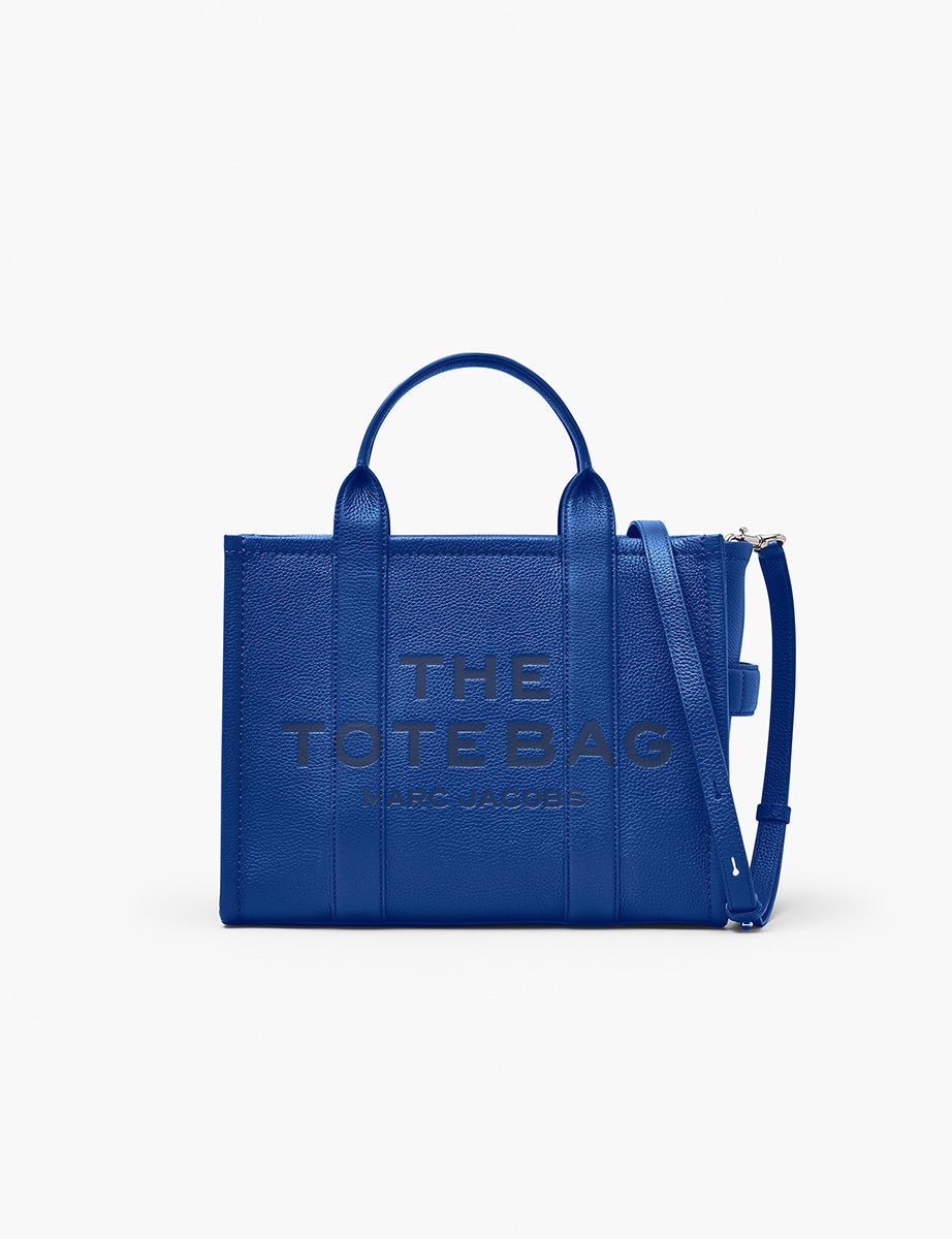 medium tote bag leather cobalt - marc jacobs - shopper