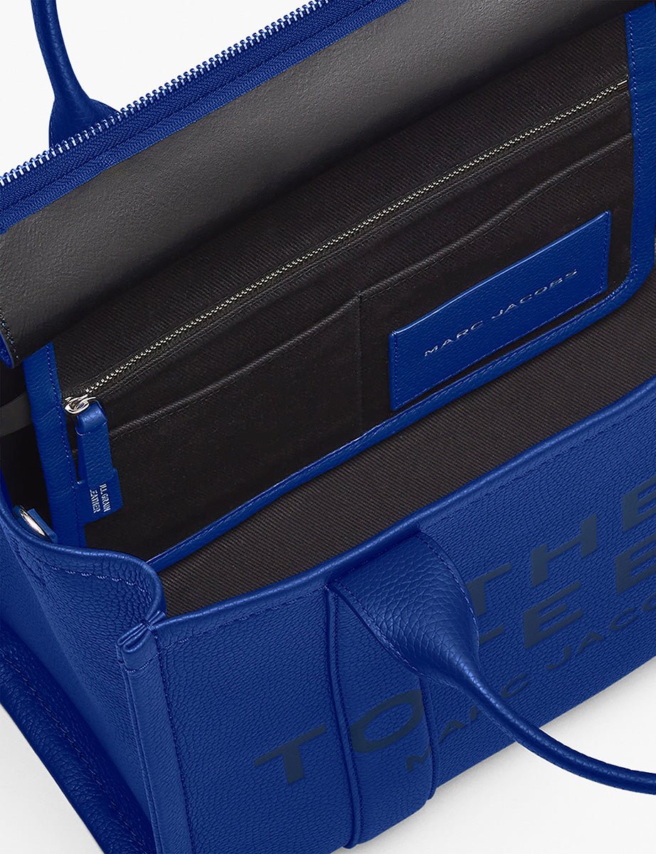 medium tote bag leather cobalt - marc jacobs - shopper