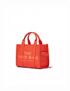 medium tote bag leather electric orange - marc jacobs - shopper