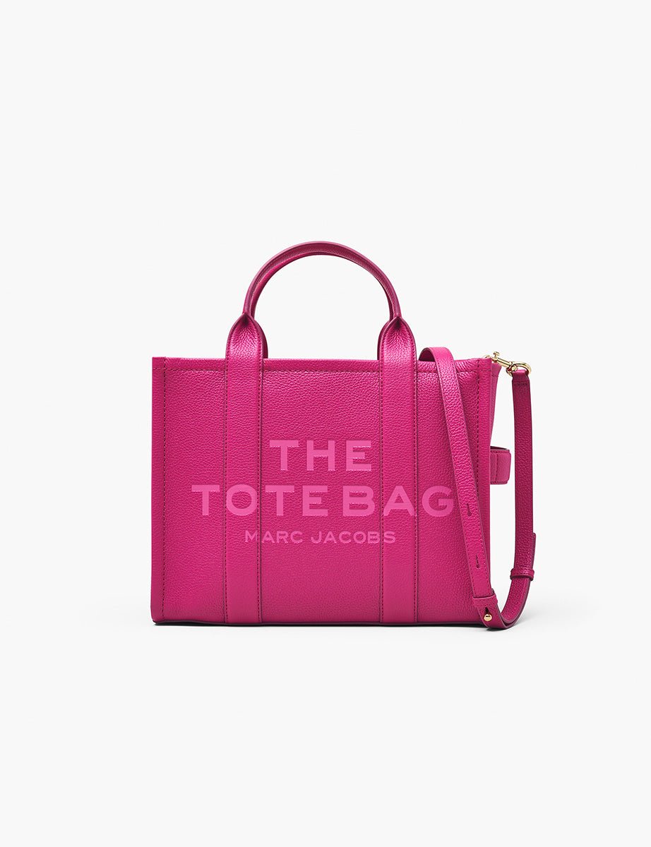 medium tote bag leather lipstick pink - marc jacobs - shopper