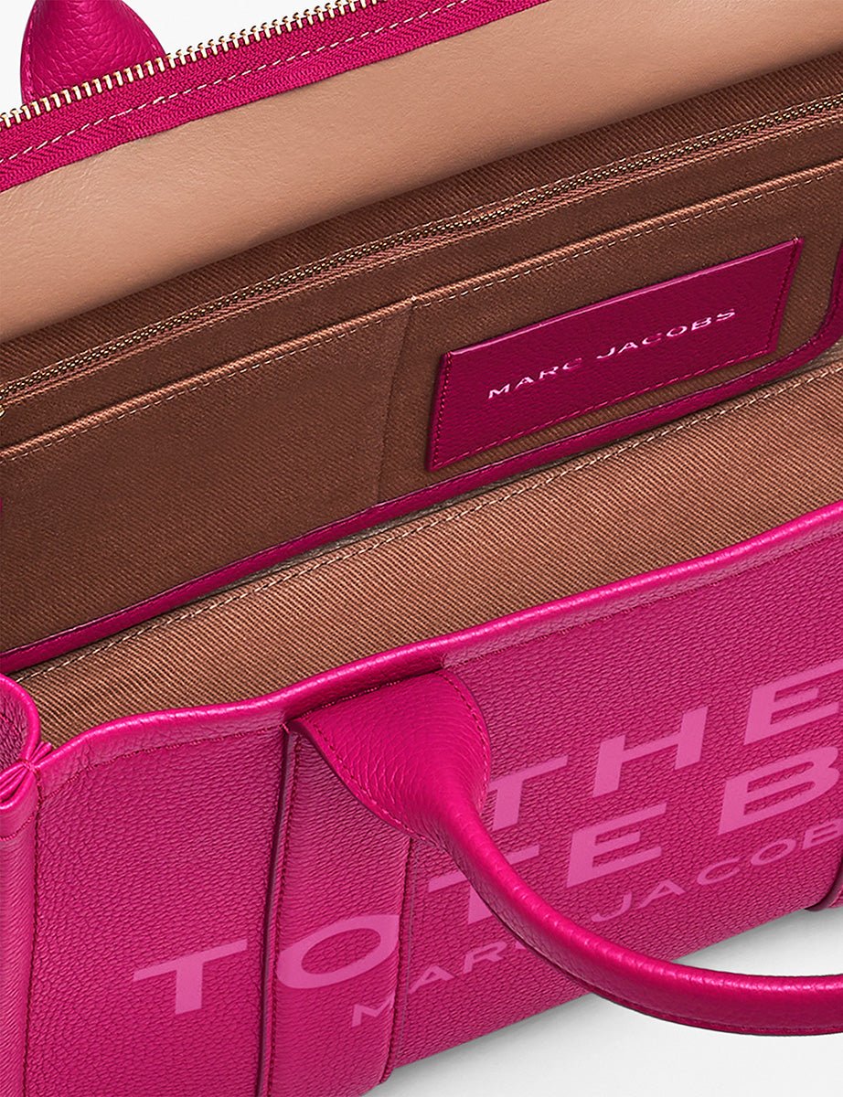 medium tote bag leather lipstick pink - marc jacobs - shopper