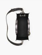 medium tote bag leather metallic dark grey - Frida SRL