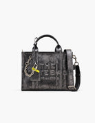 medium tote bag leather metallic dark grey - Frida SRL