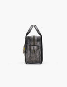 medium tote bag leather metallic dark grey - Frida SRL
