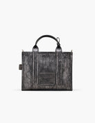 medium tote bag leather metallic dark grey - Frida SRL
