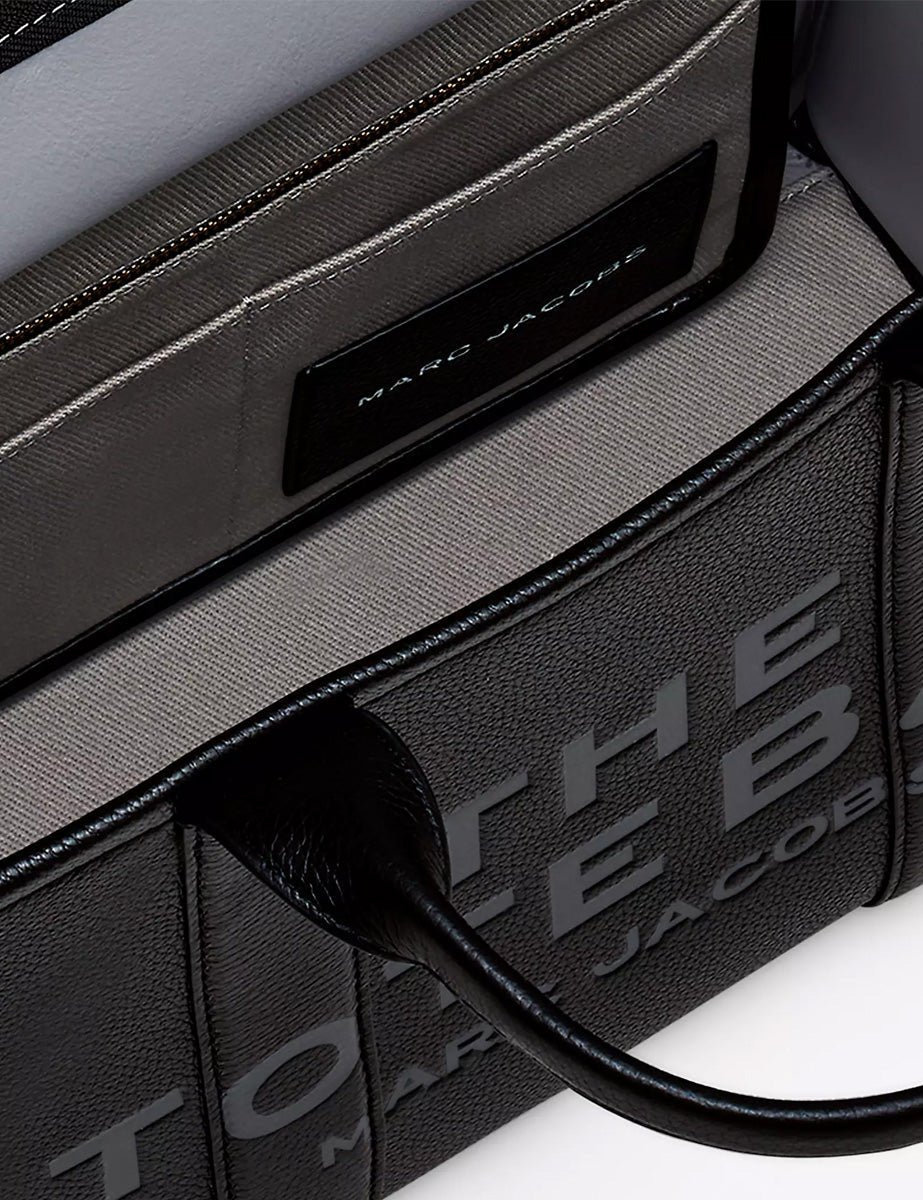 medium tote bag pelle nero - marc jacobs - shopper