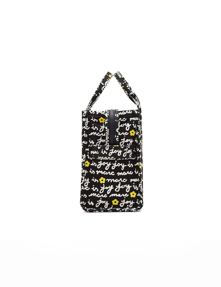 medium tote bag scritte canvas black - marc jacobs - shopper