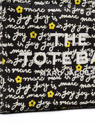 medium tote bag scritte canvas black - marc jacobs - shopper