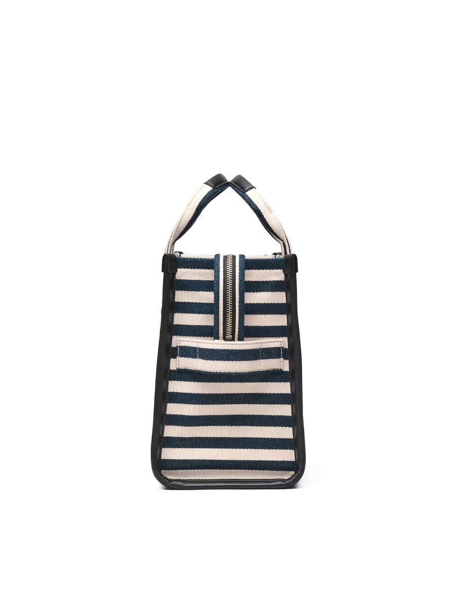 medium tote bag stripes blu sea - marc jacobs - shopper