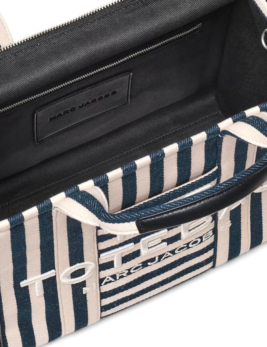 medium tote bag stripes blu sea - marc jacobs - shopper