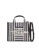 medium tote bag stripes blu sea - marc jacobs - shopper