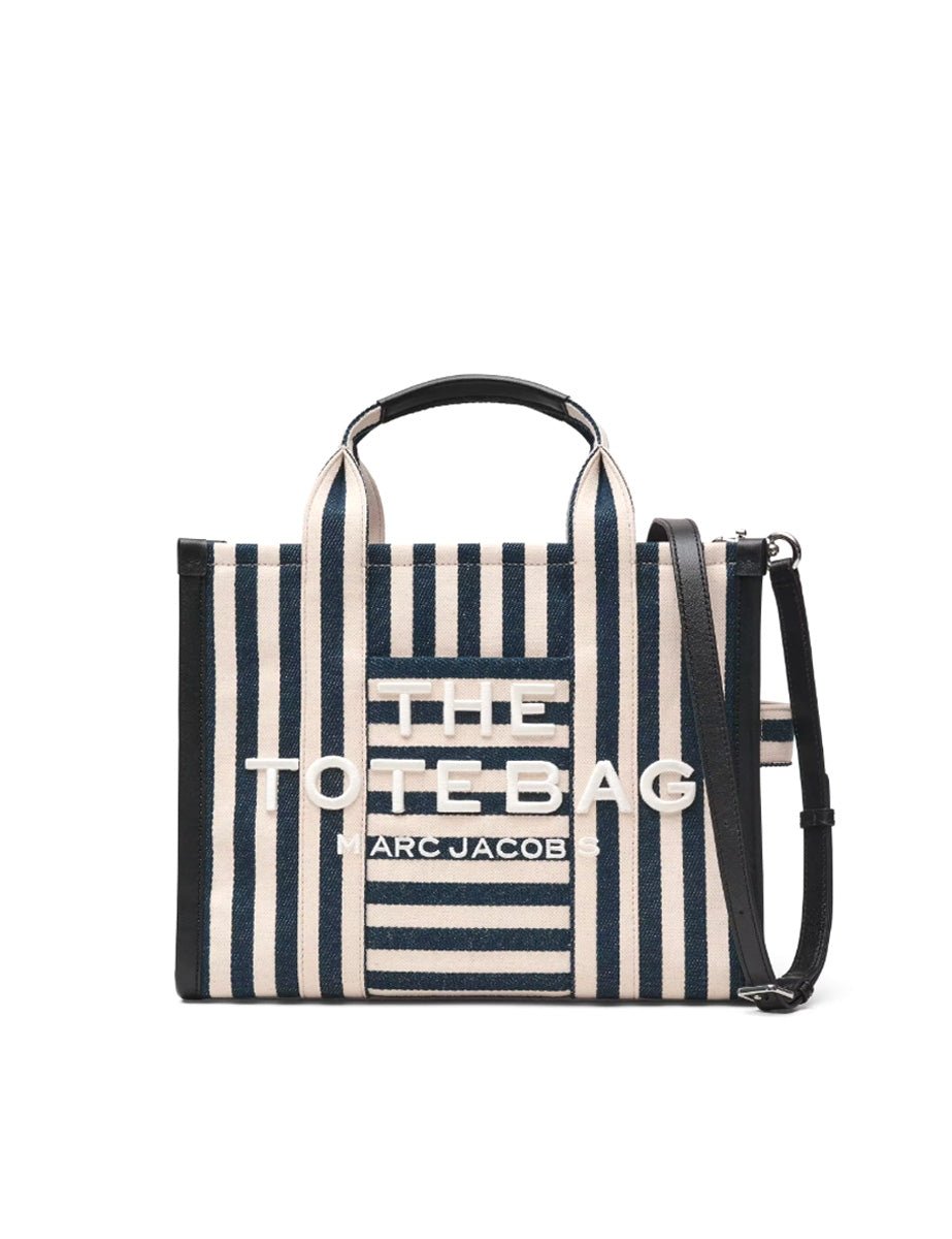 medium tote bag stripes blu sea - marc jacobs - shopper