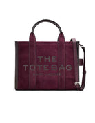 medium tote bag suede dark plum - marc jacobs - shopper