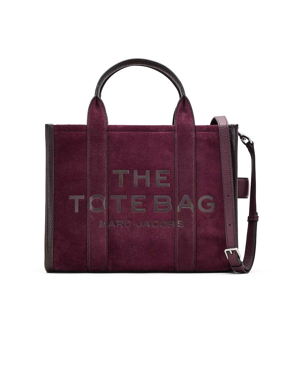 medium tote bag suede dark plum - marc jacobs - shopper