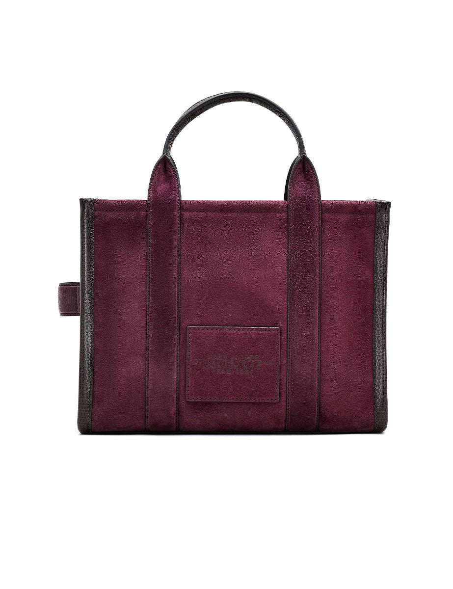 medium tote bag suede dark plum - marc jacobs - shopper