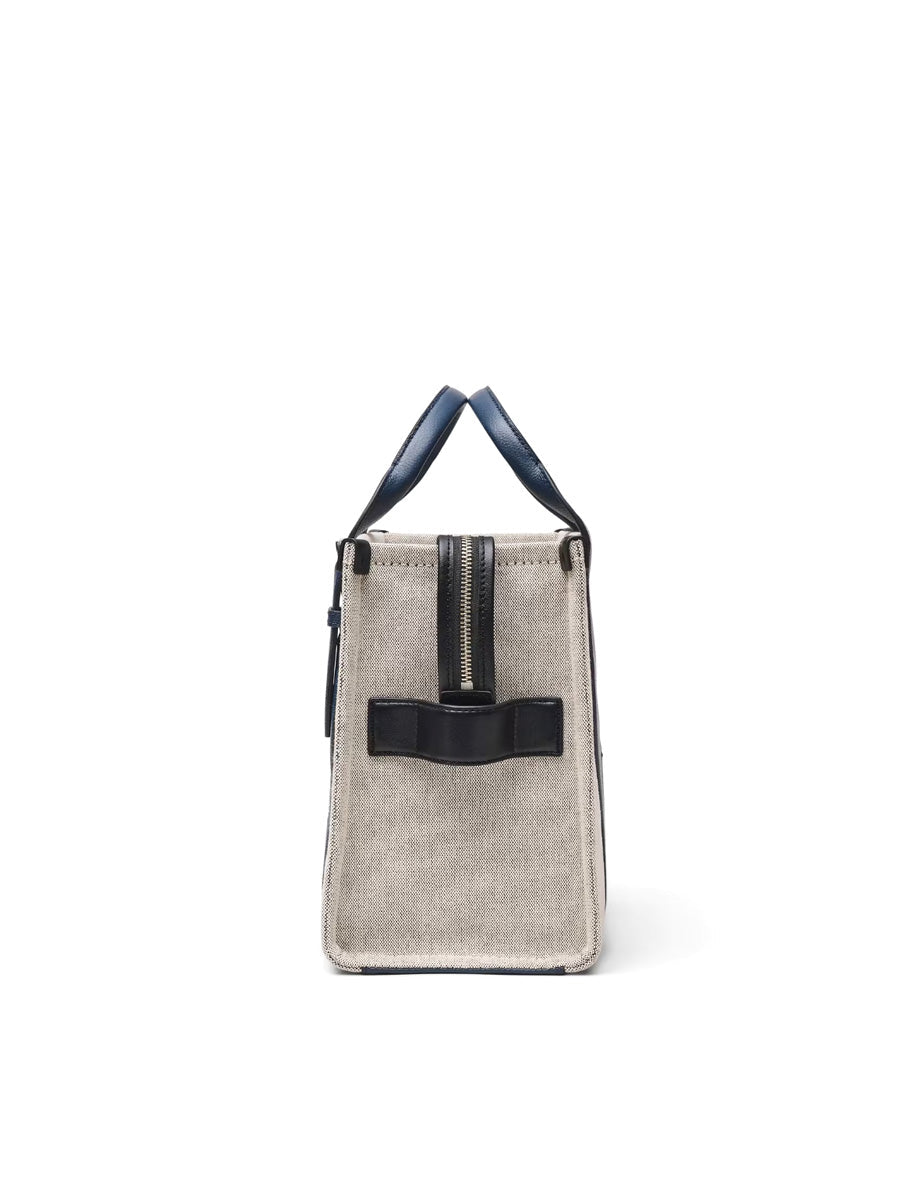 medium tote bag wavy canvas navy - marc jacobs - shopper