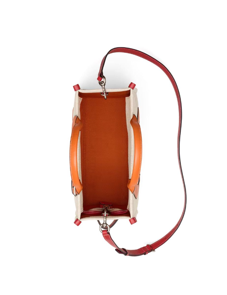 medium tote bag wavy canvas orange - marc jacobs - shopper