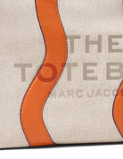 medium tote bag wavy canvas orange - marc jacobs - shopper