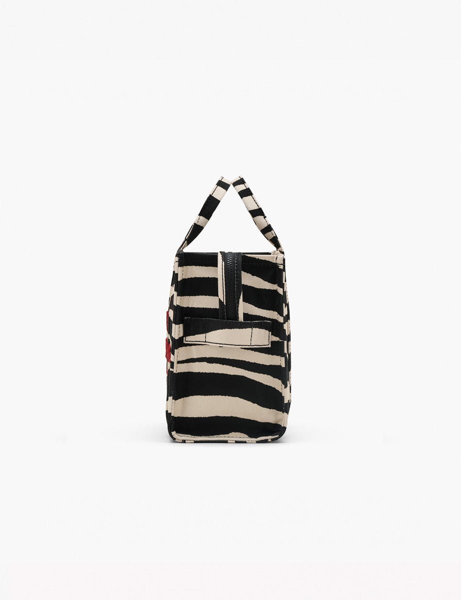 medium tote bag zebrato black white - Frida SRL